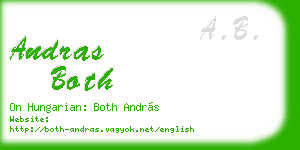 andras both business card
