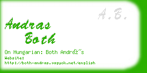 andras both business card